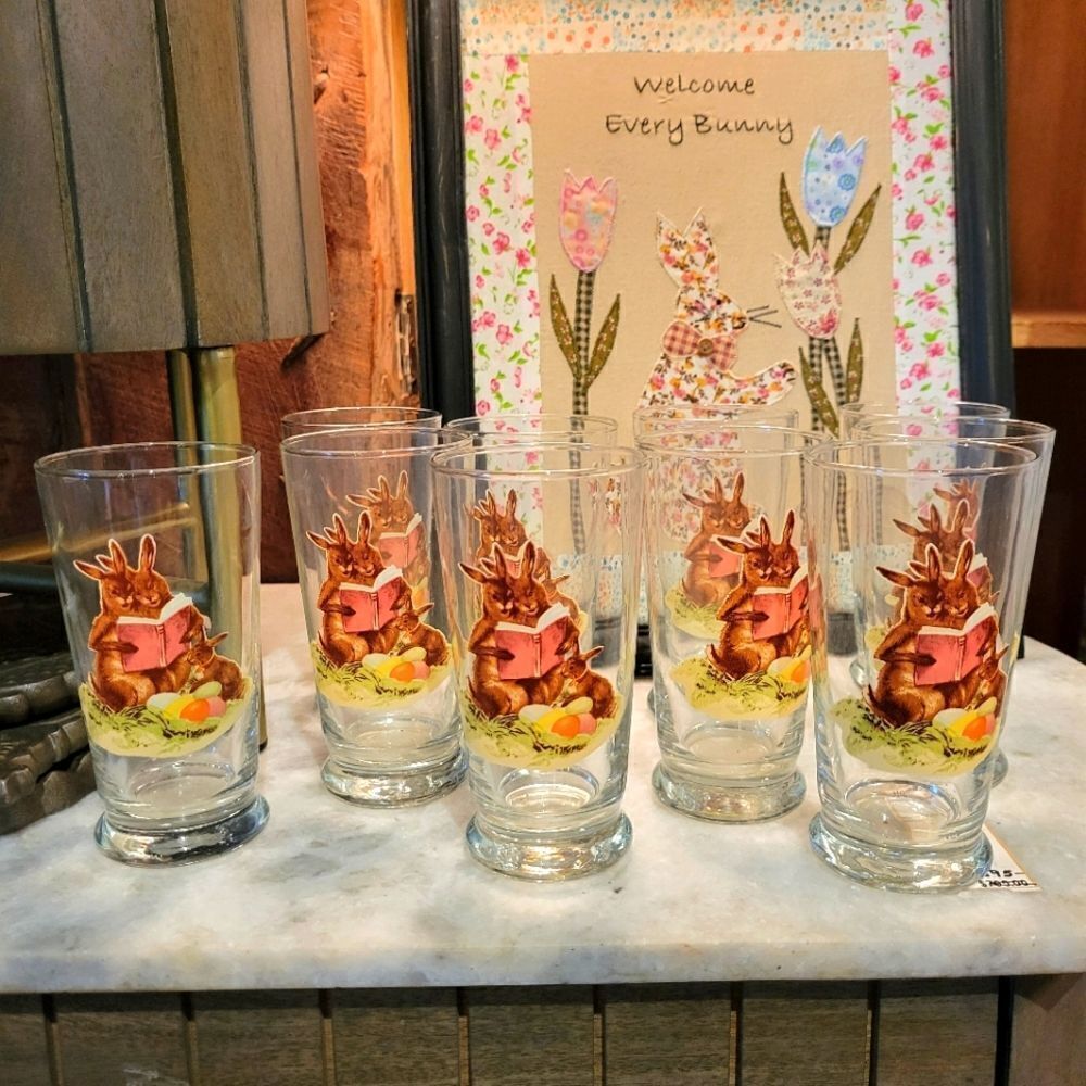 Williams-Sonoma Easter Bunny Glasses - Set of 9